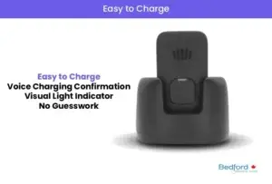 Go Anywhere GPS medical alert pendant charging dock with voice confirmation and visual light indicator
