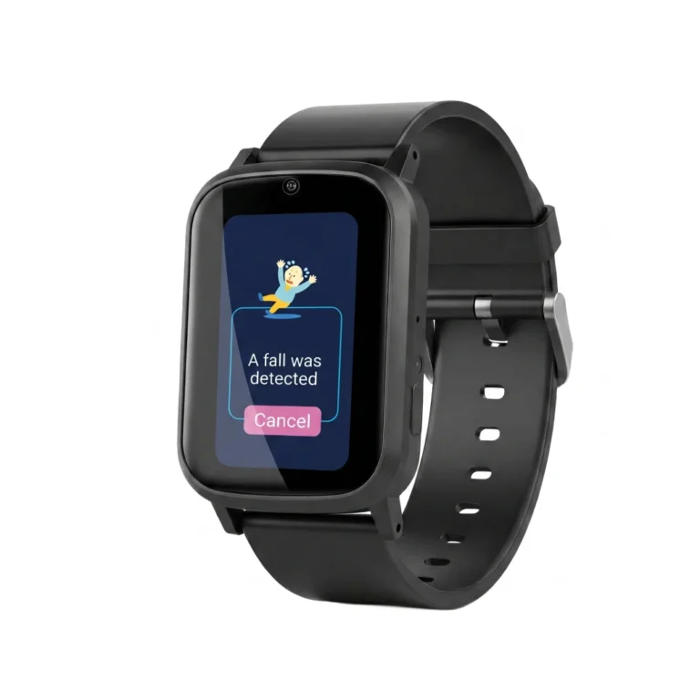 Go Anywhere Smartwatch for Seniors in Canada showing fall detection alert screen